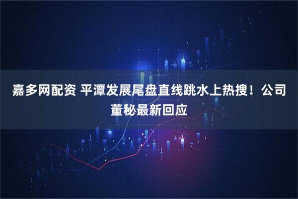 嘉多网配资 平潭发展尾盘直线跳水上热搜！公司董秘最新回应